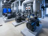 Water pumps in a large industrial plant 